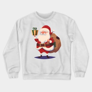 Santa carrying sack of gifts - Christmas Presents X-Mas Xmas Crewneck Sweatshirt